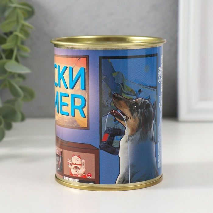 Подарочные носки в банке GAMER (внутри носки мужские, цвет чёрный) Подарочные носки в банке GAMER (внутри носки мужские, цвет чёрный)