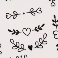 Слайдеры для ногтей &laquo;Сердечки и веточки&raquo;, чёрные