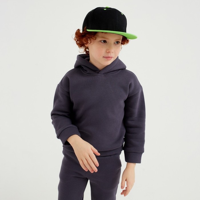 Бейсболка с прямым козырьком для мальчика MINAKU, размер 54, цвет чёрный/зеленый