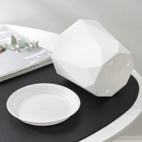 Горшок для цветов с поддоном &laquo;Призма&raquo;, 1 л, цвет белый