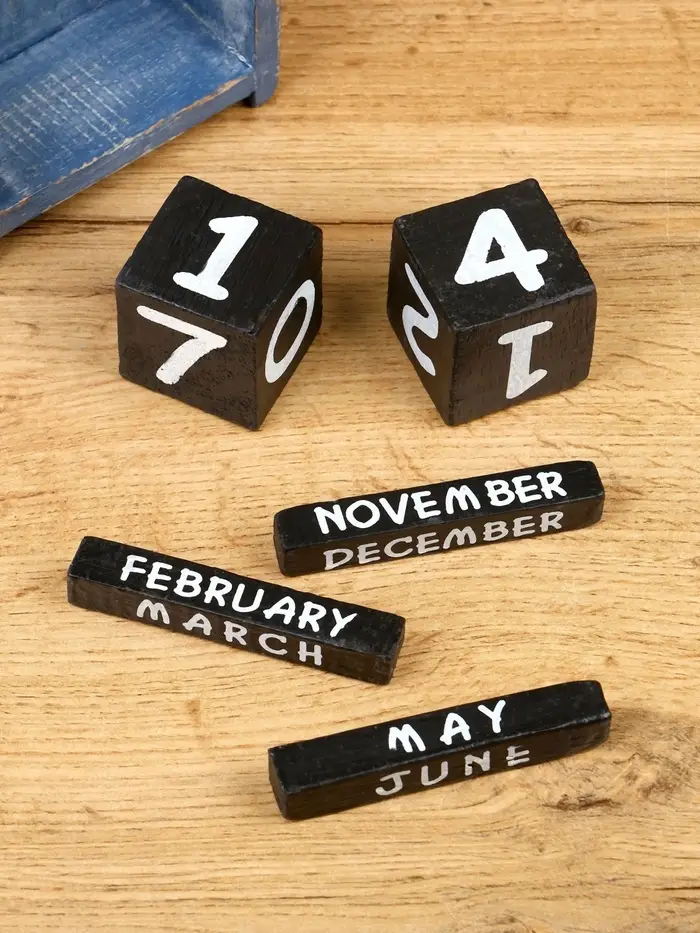 Календарь настольный &laquo;Кораблик&raquo;, 11&times;5.5&times;19 см, дерево, синий