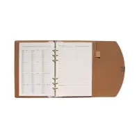 Органайзер на кольцах, A5, с клапаном, 80л, линия, к/зам, Оражевый