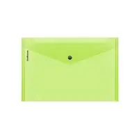 Папка-конверт на кнопке А4, 180 мкм, ErichKrause Glossy Neon, полупрозрачная, до 120 листов, МИКС