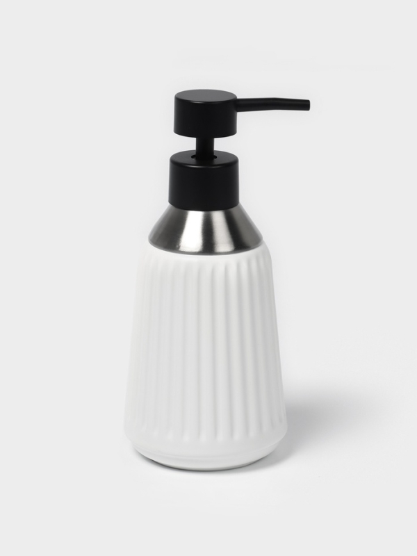 Набор для ванной "Хром" 3 предмета (дозатор для мыла, стакан, мыльница)