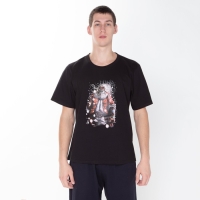 Футболка мужская новогодняя &laquo;Дед мороз&raquo;, цвет чёрный, размер 54