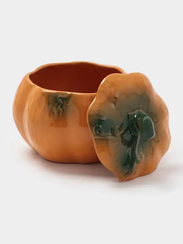 Горшок для запекания Борисовская керамика &laquo;Тыква&raquo;, 600 мл, оранжевый