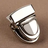 Застёжка для сумки, 3&times;2 см, цвет серебряный