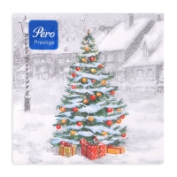 Новогодние салфетки бумажные Pero Prestige &laquo;Белая зима&raquo;, 3 слоя, 33х33 см, 20 шт