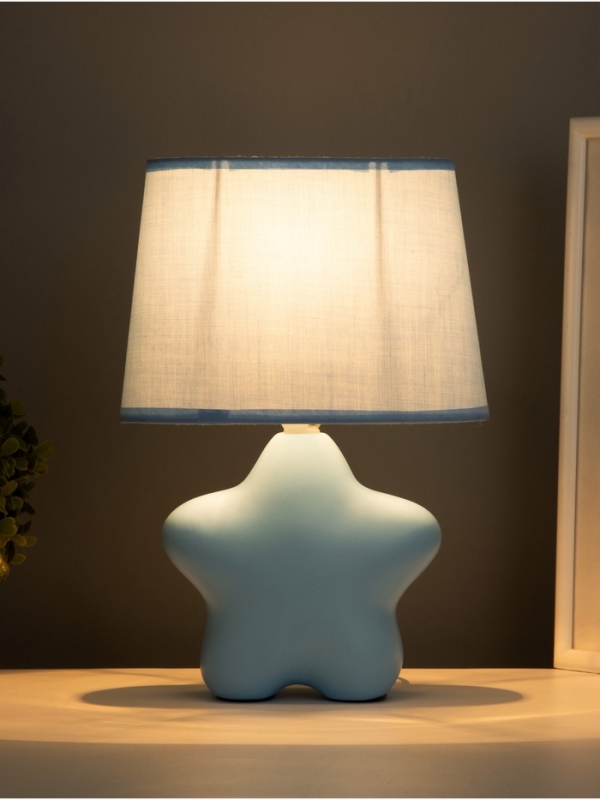 Лампа настольная "Звезда" 40Вт Е14 голубой 12х19х29см