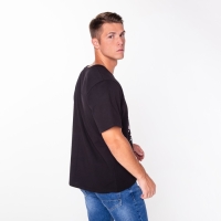 Футболка мужская новогодняя &laquo;Дед мороз&raquo;, цвет чёрный, размер 54