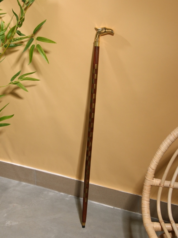 Трость "Орёл" с шахматным рисунком, шишам, латунь 94 см