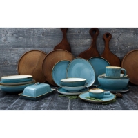 Тарелка пирожковая Magistro &laquo;Церера&raquo;, d=18 см, фарфор, голубой