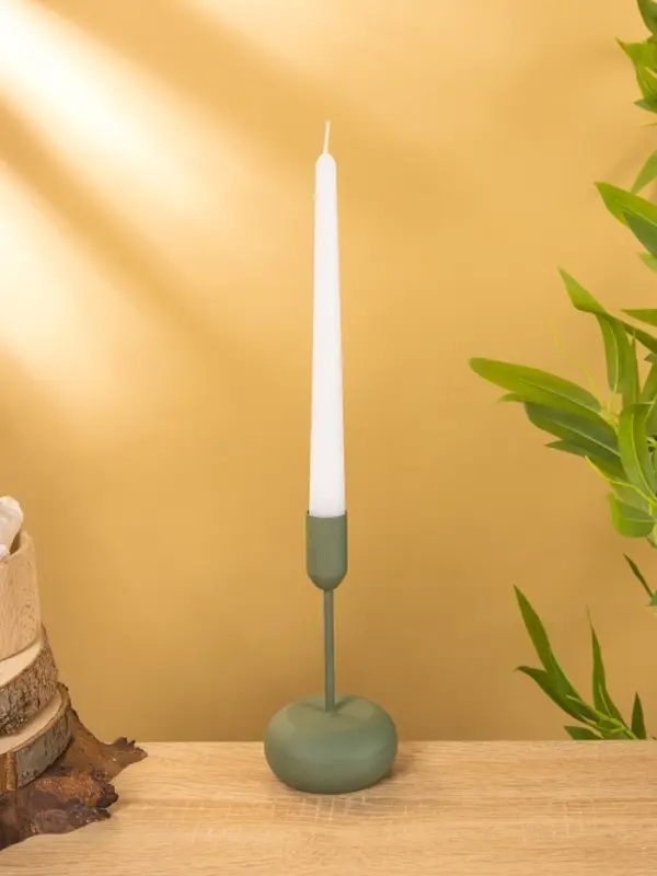 Подсвечник на 1 свечу текстурный "Болотный" 8х8х15,5 см