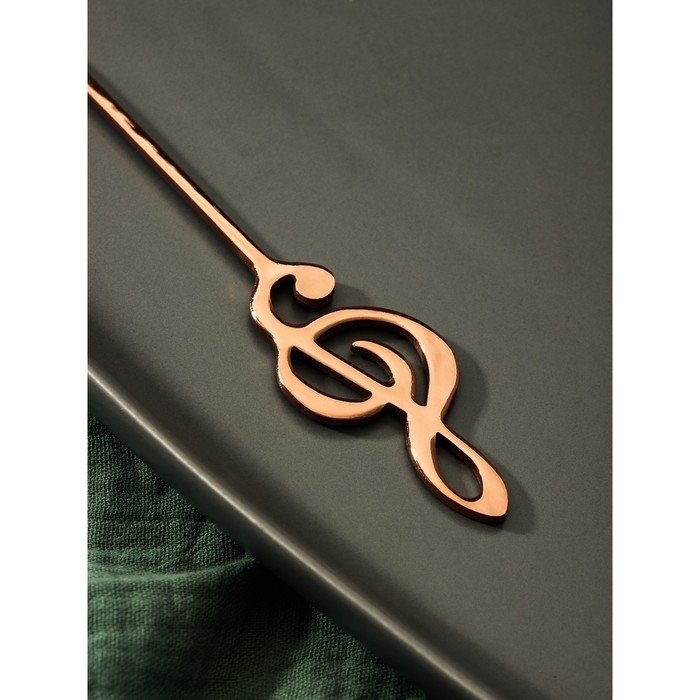 Ложка десертная из нержавеющей стали Magistro &laquo;Нота&raquo;, длина 15,5 см, цвет бронзовый