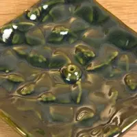 Подставка под благовония "Листва" керамика, цв. зелёный, 10х10х2 см