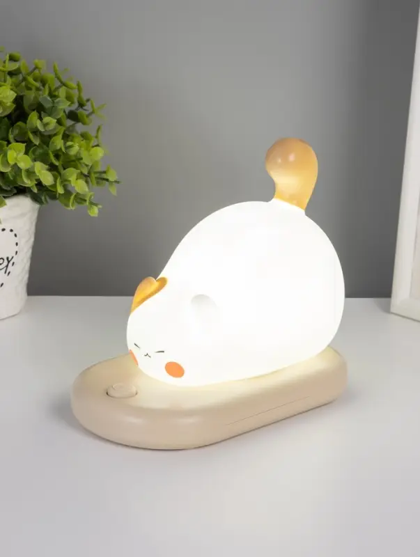 Ночник "Котёнок на коврике" LED 3Вт 5V USB АКБ 9х15х13,2 см