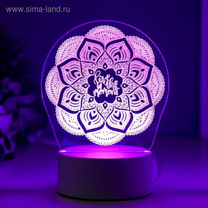 Светильник "Узор" LED RGB от сети 9,5х13х17 см RISALUX