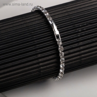 Браслет со стразами &laquo;Сияй&raquo; тонкая нить, цвет белый в серебре, 18 см