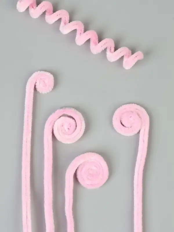 Синельная проволока, набор 100 шт, размер 1 шт 30х0,8 см, цвет розовый