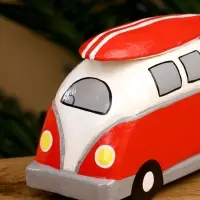 Сувенир "Микроавтобус" дерево 19х6х9 см, цв. красный