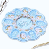 Пасхальная подставка на 12 яиц и кулич &laquo;Христос Воскресе!&raquo; на пасху, 30 х 30 см.