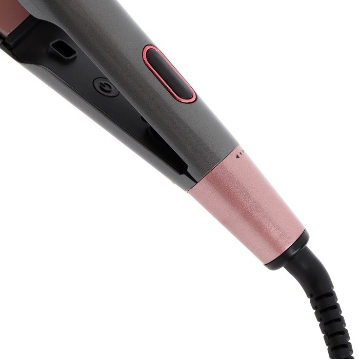 Плойка Luazon LW-21, 40 вт, керамическое покрытие, d=35mm, до 230°C, серо-розовая Плойка Luazon LW-21, 40 вт, керамическое покрытие, d=35mm, до 230°C, серо-розовая