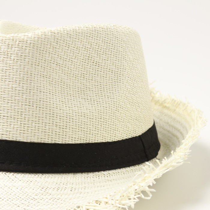 Шляпа мужская MINAKU, цвет белый, р-р 58