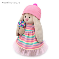 Мягкая игрушка &laquo;Зайка Ми&raquo; в полосатом платье с леденцом, 32 см