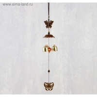 Музыка ветра металл "Бабочка" 3 колокольчика 40 см Музыка ветра металл "Бабочка" 3 колокольчика 40 см