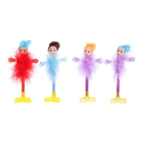 Ручка-прикол Calligrata "Пух-куколка", шариковая, на подставке, МИКС Ручка-прикол Calligrata "Пух-куколка", шариковая, на подставке, МИКС