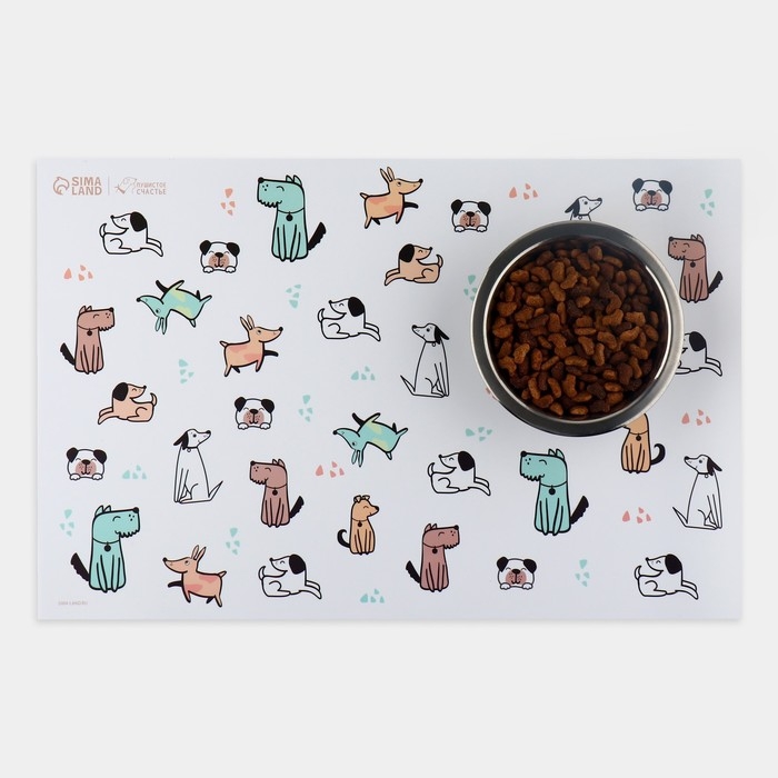 Коврик под миску &laquo;Собачья радость&raquo; , 43х28 см