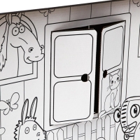 Набор для творчества &laquo;Дом-раскраска: Синий трактор&raquo;, дом из картона