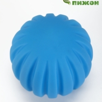 Игрушка пищащая для собак "Мяч с отсечками", 6 см, синий