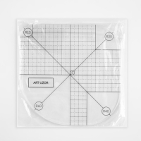 Линейка для скругления углов, 12 &times; 12 см, цвет прозрачный