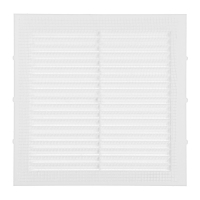 Решетка вентиляционная ZEIN Люкс Л185, 185 х 185 мм, с сеткой, неразъемная