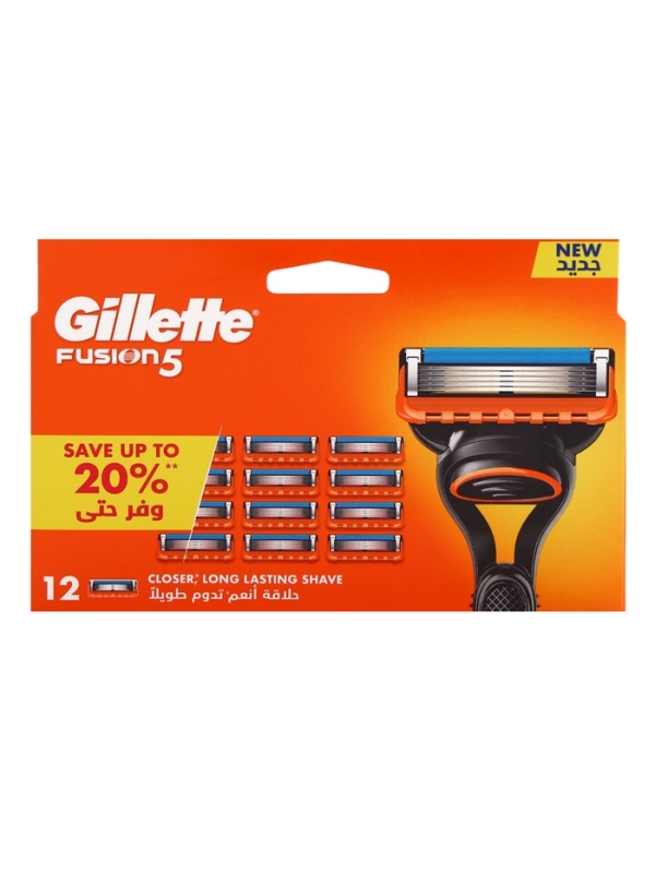 Сменные кассеты для бритья Gillette Fusion, 12 шт.