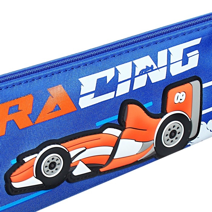 Пенал школьный на молнии "Машина", микс