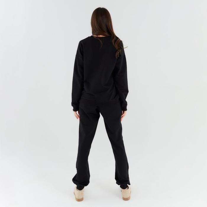 Костюм женский (свитшот, брюки) MINAKU: Casual Collection цвет чёрный, размер 44 Костюм женский (свитшот, брюки) MINAKU: Casual Collection цвет чёрный, размер 44