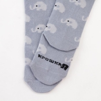 Колготки Крошка Я &laquo;Слоники&raquo;, цвет серый, рост 98-104 см