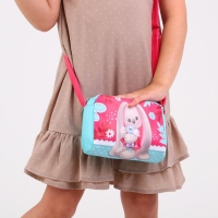 Сумка детская для девочки &laquo;Кролик с игрушкой&raquo; из эко-кожи, на ремешке, 15х12х3 см