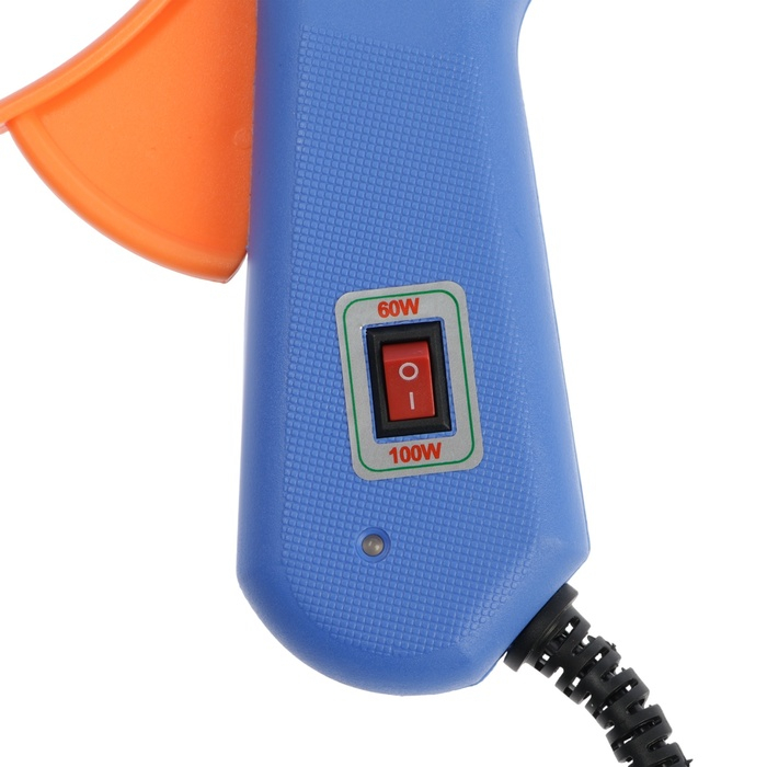 Клеевой пистолет ТУНДРА, переключатель мощности 60/100 Вт, 220 В, антикапля, 11 мм Клеевой пистолет ТУНДРА, переключатель мощности 60/100 Вт, 220 В, антикапля, 11 мм