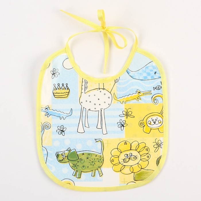 Нагрудник из нетканого полотна с ПВХ покрытием «Мультики», цвет голубой, р-р. 20х22см Нагрудник из нетканого полотна с ПВХ покрытием «Мультики», цвет голубой, р-р. 20х22см