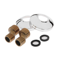 Смеситель для ванны Accoona A7182H, двухрычажный, желтый/хром Смеситель для ванны Accoona A7182H, двухрычажный, желтый/хром