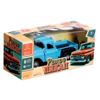 Машина металлическая &laquo;Пикап&raquo;, инерция, 1:32, открываются двери, световые и звуковые эффекты, цвет синий