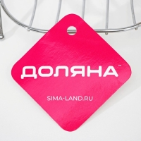 Мыльница на ножках Доляна &laquo;Сибарит&raquo;, 12&times;9.5&times;4 см, хромированная