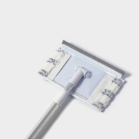 Щётка для окон Raccoon, телескопическая алюминиевая ручка 59(103) см, водосгон 20,5 см, насадка из микрофибры 20,5&times;12 см