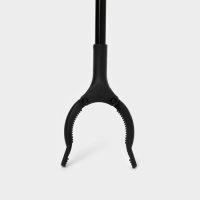 Захват для мусора, 9&times;96 см, пластиковые держатели, цвет чёрный