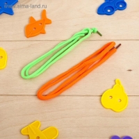 Шнуровка &laquo;Весёлые фигурки&raquo; в банке, 40 шт., МИКС, по методике Монтессори