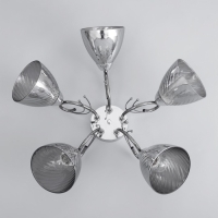 Люстра потолочная Белл 5х40Вт Е27 Хром, Черный хром 57x57x22 см Люстра потолочная Белл 5х40Вт Е27 Хром, Черный хром 57x57x22 см