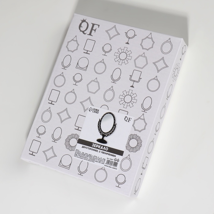 Зеркало настольное, двустороннее, с увеличением, зеркальная поверхность 11 × 15 см, цвет чёрный Зеркало настольное, двустороннее, с увеличением, зеркальная поверхность 11 × 15 см, цвет чёрный